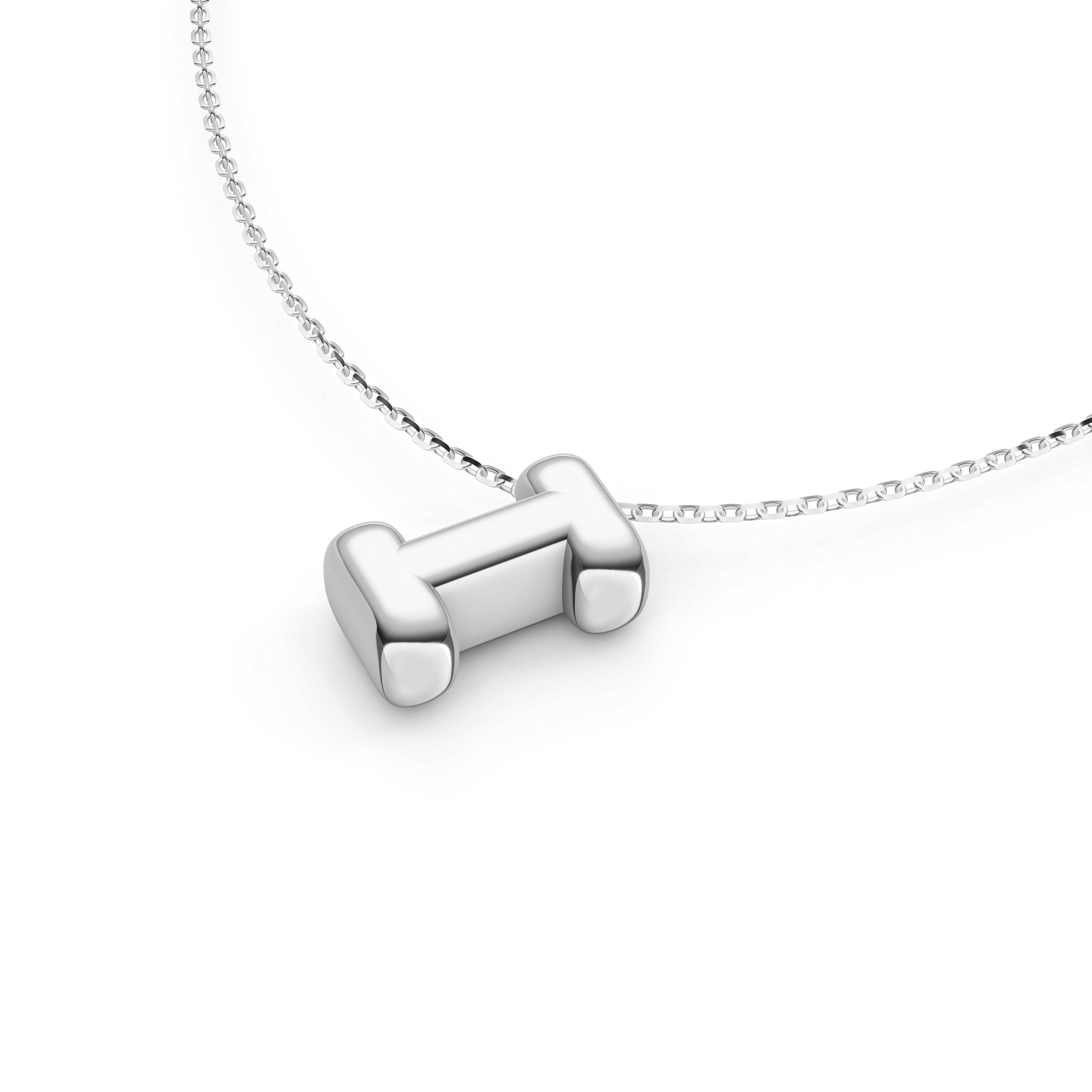 Puffy Bubble Initial ‘I’ Necklace