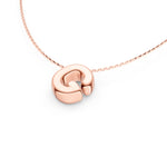Puffy Bubble Initial ‘G’ Necklace