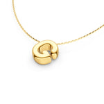 Puffy Bubble Initial ‘G’ Necklace