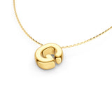 Puffy Bubble Initial ‘G’ Necklace