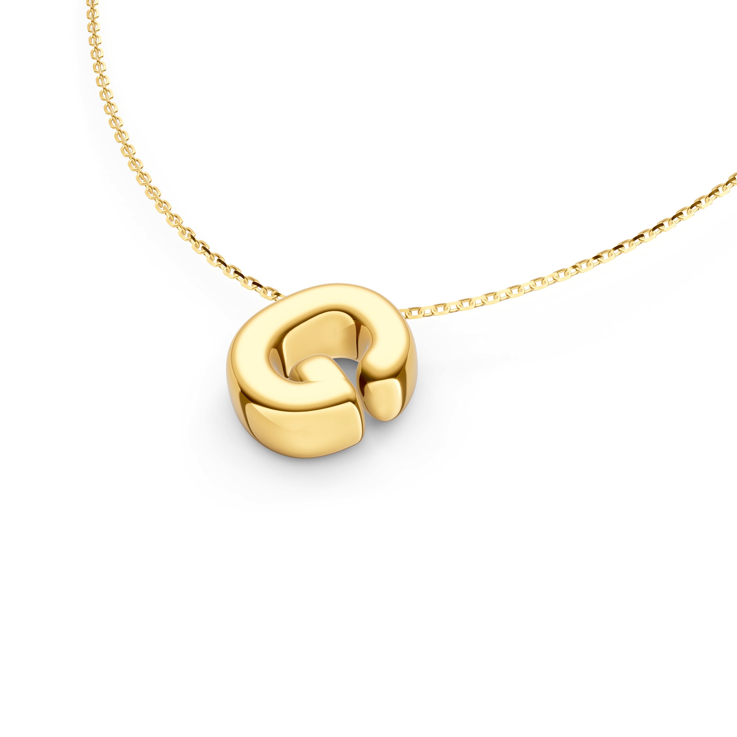 Puffy Bubble Initial ‘G’ Necklace