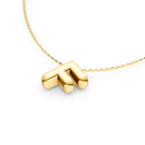 Puffy Bubble Initial ‘F’ Necklace