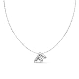 Puffy Bubble Initial ‘F’ Necklace
