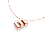 Puffy Bubble Initial ‘E’ Necklace