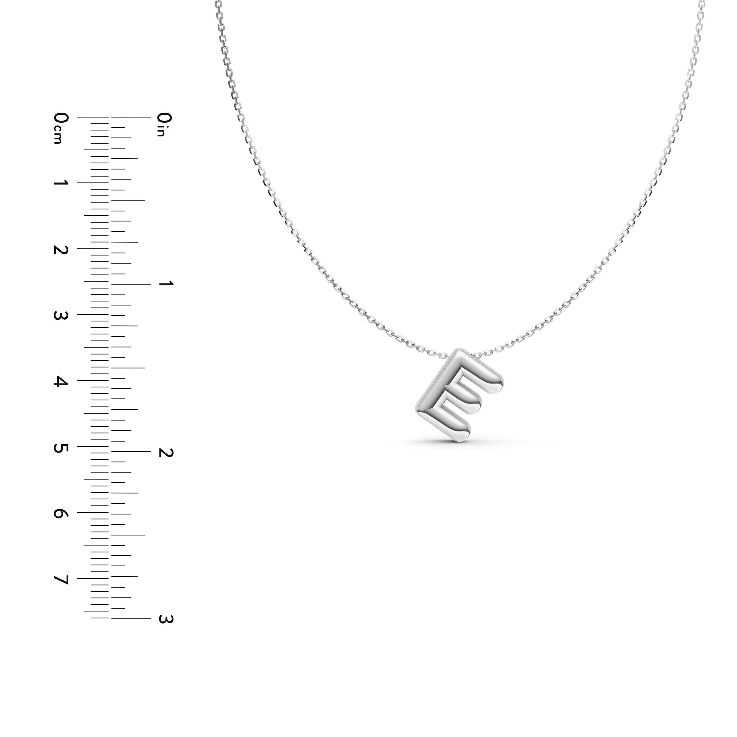 Puffy Bubble Initial ‘E’ Necklace