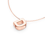 Puffy Bubble Initial ‘D’ Necklace