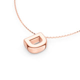 Puffy Bubble Initial ‘D’ Necklace