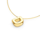 Puffy Bubble Initial ‘D’ Necklace