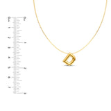 Puffy Bubble Initial ‘D’ Necklace