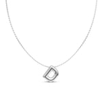 Puffy Bubble Initial ‘D’ Necklace