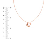 Puffy Bubble Initial ‘C Necklace