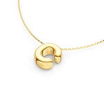 Puffy Bubble Initial ‘C Necklace