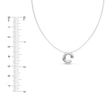 Puffy Bubble Initial ‘C Necklace