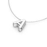 Puffy Bubble Initial ‘A’ Necklace