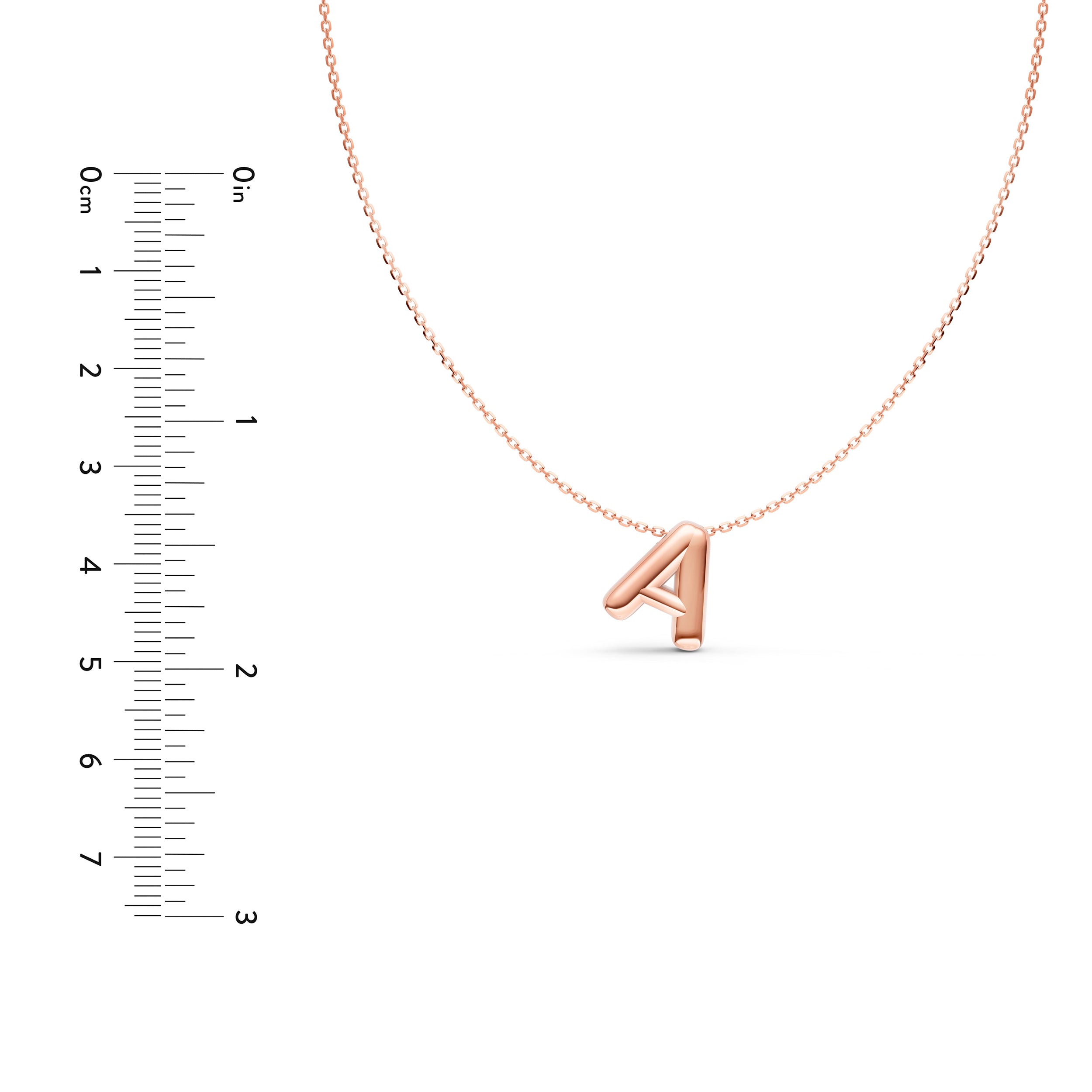 Puffy Bubble Initial ‘A’ Necklace