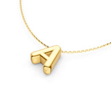 Puffy Bubble Initial ‘A’ Necklace