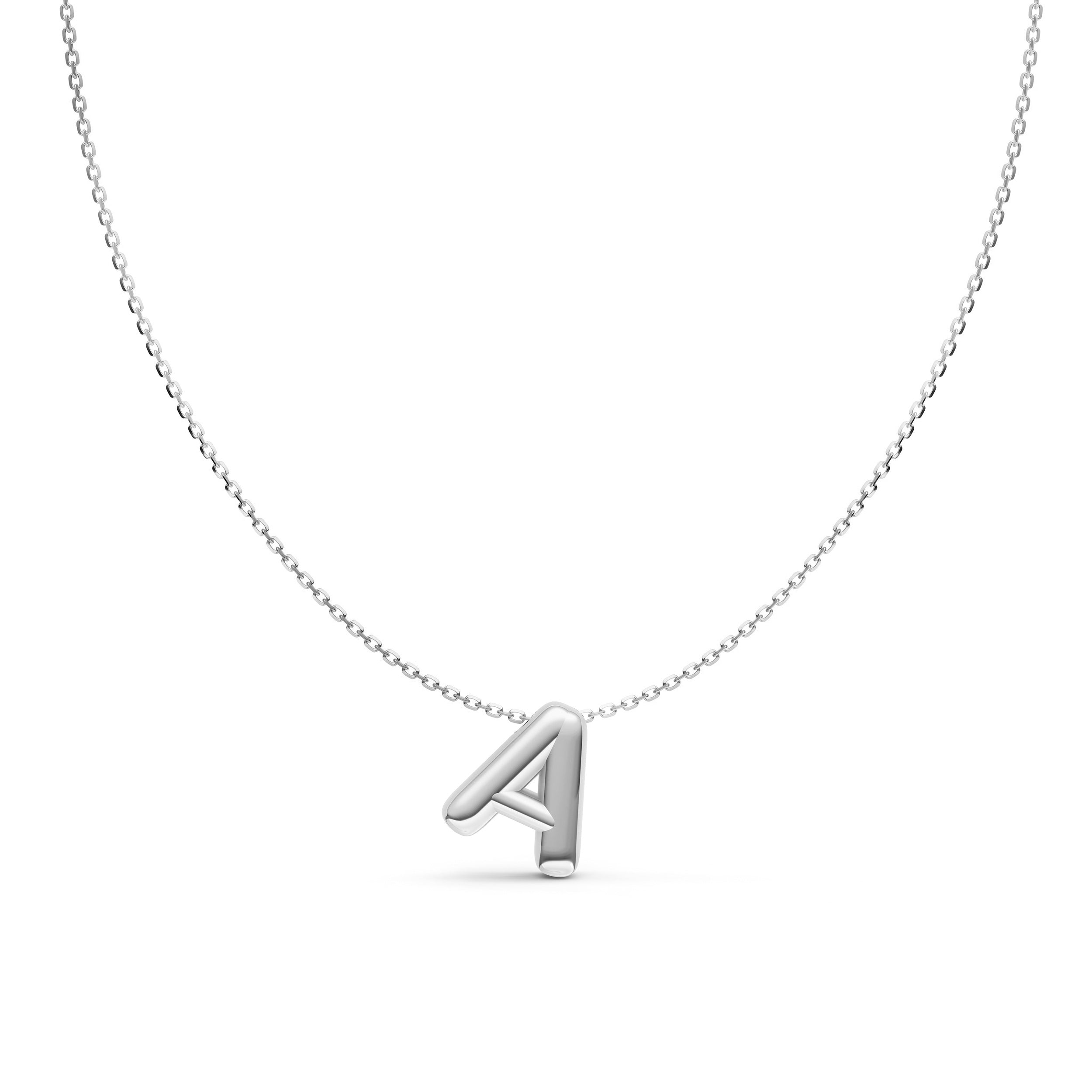 Puffy Bubble Initial ‘A’ Necklace