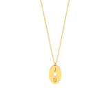 Cutout Heart Engravable Disk Paper Clip Necklace