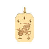 Capricorn Engraved Pendant