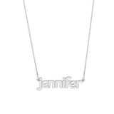 5mm Bubble Font Nameplate Necklace