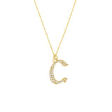 Diamond Gothic C Necklace