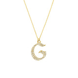 Diamond Gothic G Necklace