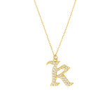 Diamond Gothic K Necklace