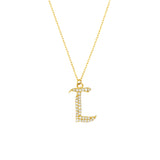 Diamond Gothic L Necklace