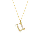 Diamond Gothic U Necklace