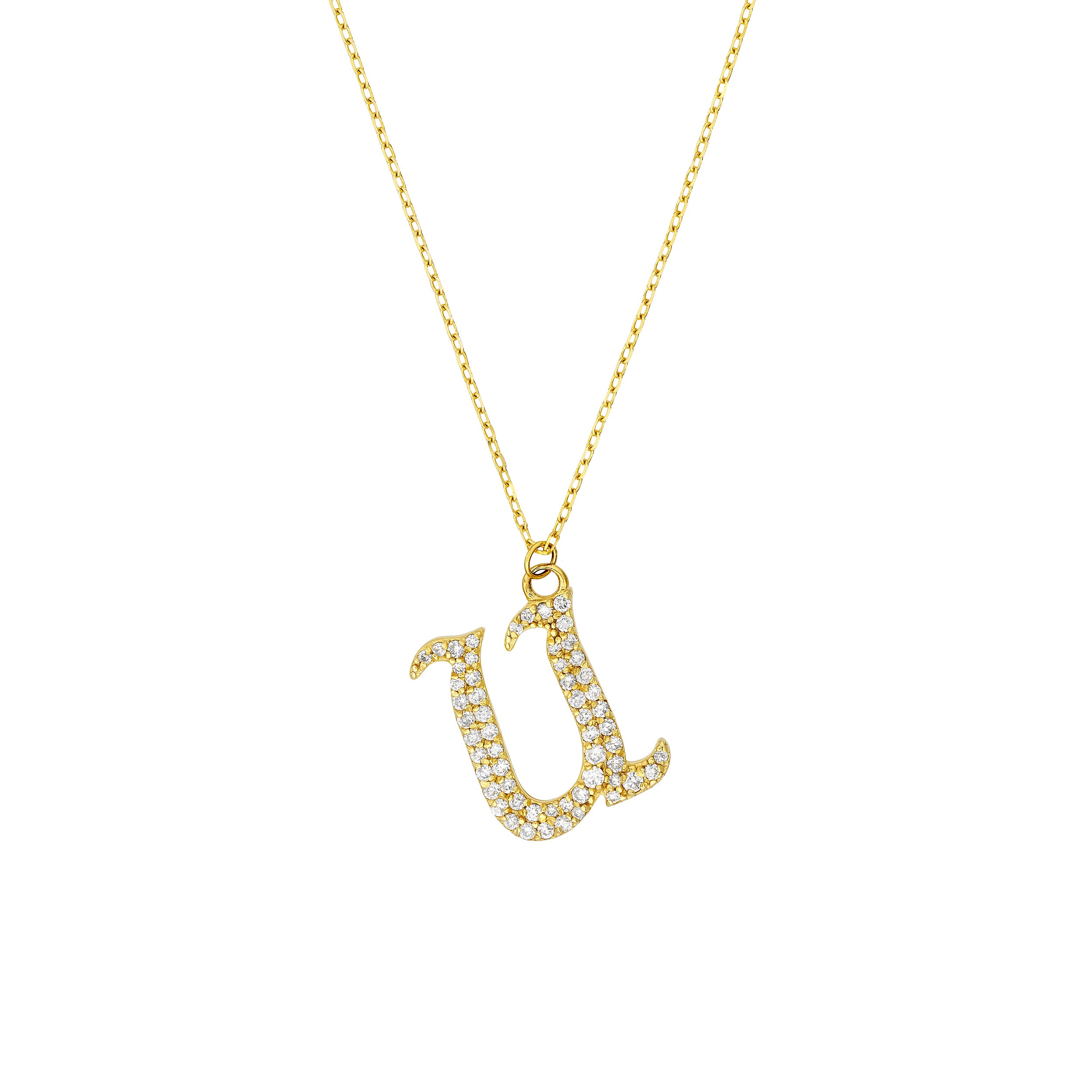 Diamond Gothic U Necklace