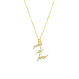 Diamond Gothic Z Necklace