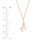 Script “A” Initial with Diamond Bezel Necklace