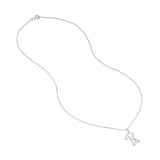 Script “B” Initial with Diamond Bezel Necklace