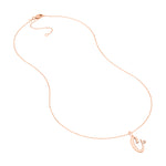 Script “C” Initial with Diamond Bezel Necklace