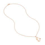 Script “E” Initial with Diamond Bezel Necklace