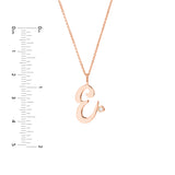 Script “E” Initial with Diamond Bezel Necklace