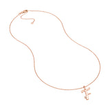 Script “F” Initial with Diamond Bezel Necklace