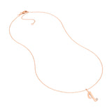 Script I with Diamond Bezel Necklace