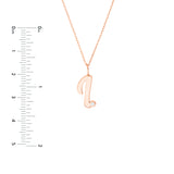 Script I with Diamond Bezel Necklace