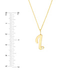 Script I with Diamond Bezel Necklace