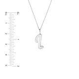 Script I with Diamond Bezel Necklace