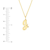 Script J with Diamond Bezel Necklace