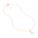 Script L with Diamond Bezel Necklace