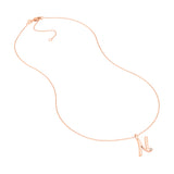Script N with Diamond Bezel Necklace