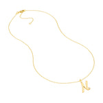 Script N with Diamond Bezel Necklace