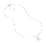 Script N with Diamond Bezel Necklace
