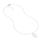 Script O with Diamond Bezel Necklace