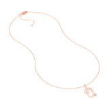 Script O with Diamond Bezel Necklace