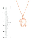 Script O with Diamond Bezel Necklace