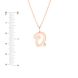 Script O with Diamond Bezel Necklace